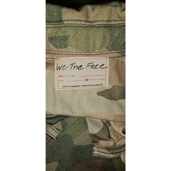 NWT Free People We The Free Reversible Camo Jacket $248 MEDIUM Military Green - Picture 7 of 9